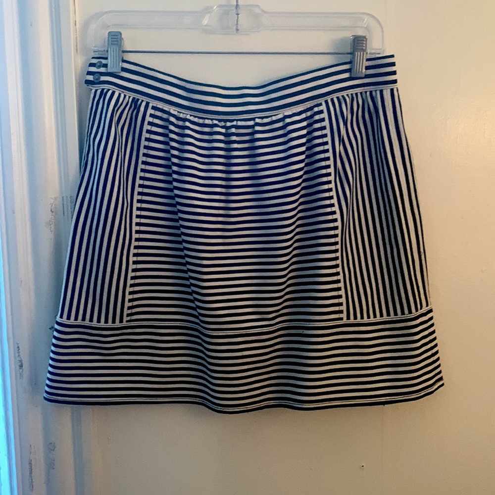Madewell black and white striped skirt sz 6
